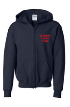 Load image into Gallery viewer, Mount Rose 6-8 Navy Zipper Hood Sweatshirt