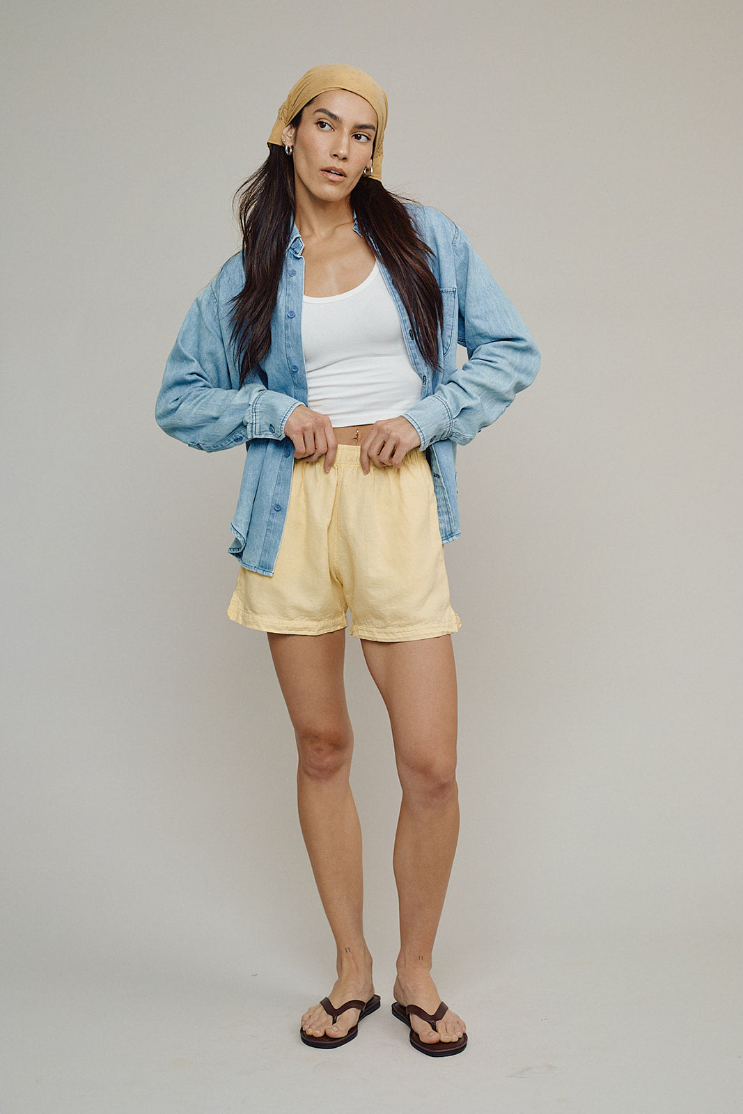 Catalina Shirt in Light Wash Summer Denim