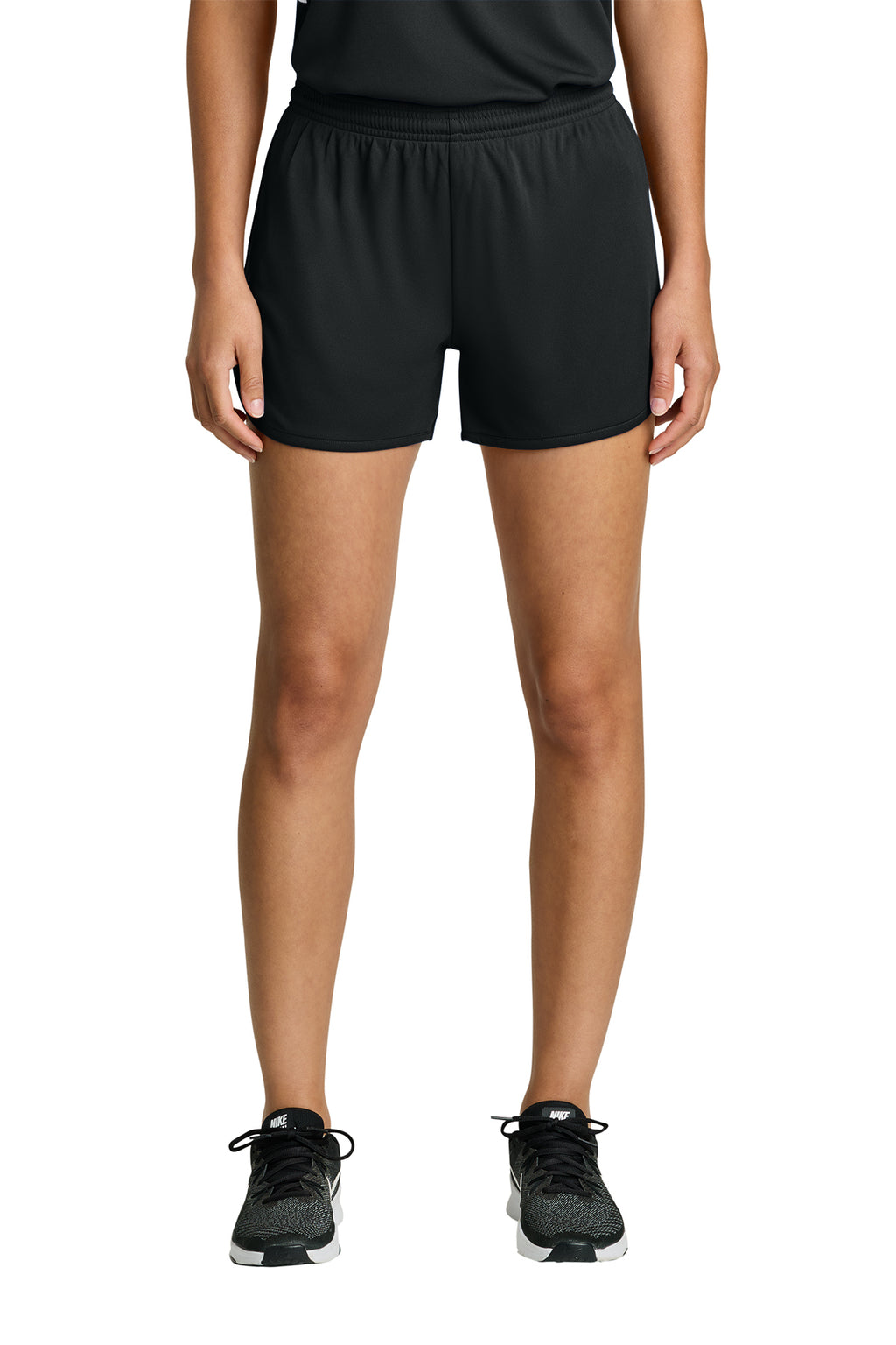 Ladies Fit Plain Black Short - 3.5 inch inseam