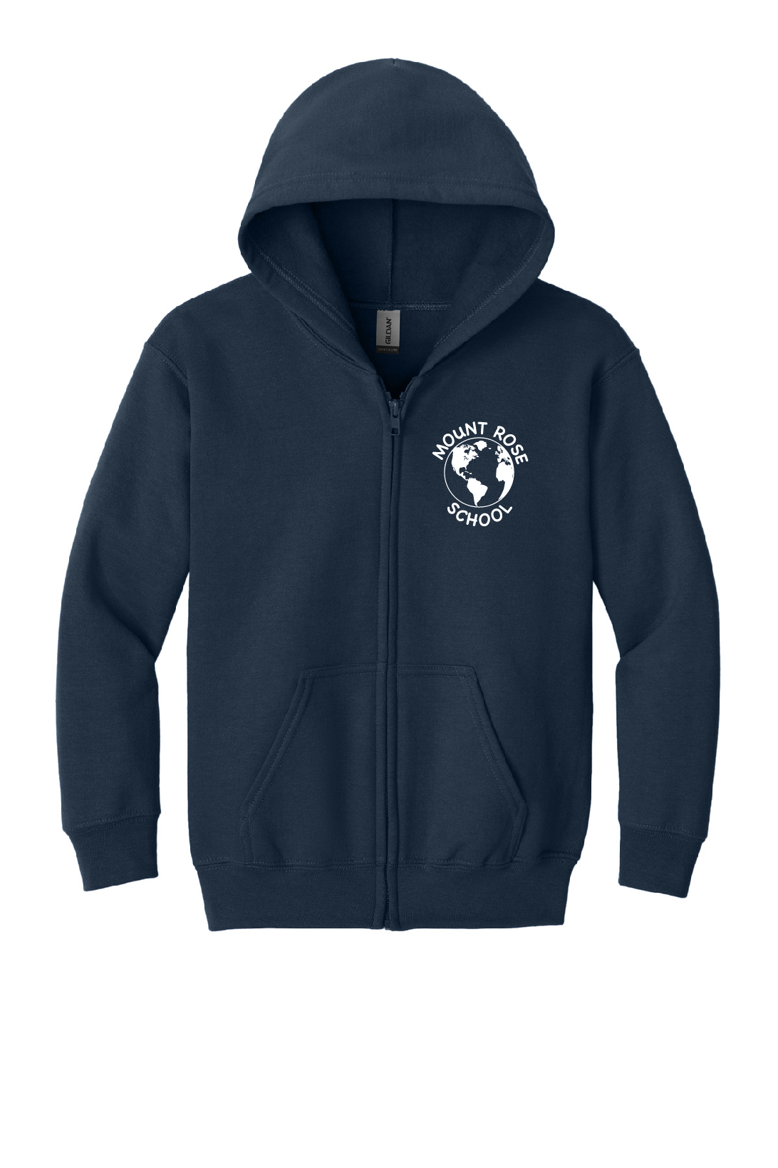 Mount Rose 6-8 Navy Zipper Hood Sweatshirt