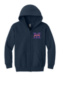 Mariposa EMBROIDERED Navy Zipper Sweatshirt