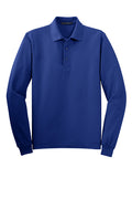 Long Sleeve Royal Men's Polo (Blank or Add Logo)