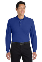 Load image into Gallery viewer, Long Sleeve Royal Men's Polo (Blank or Add Logo)