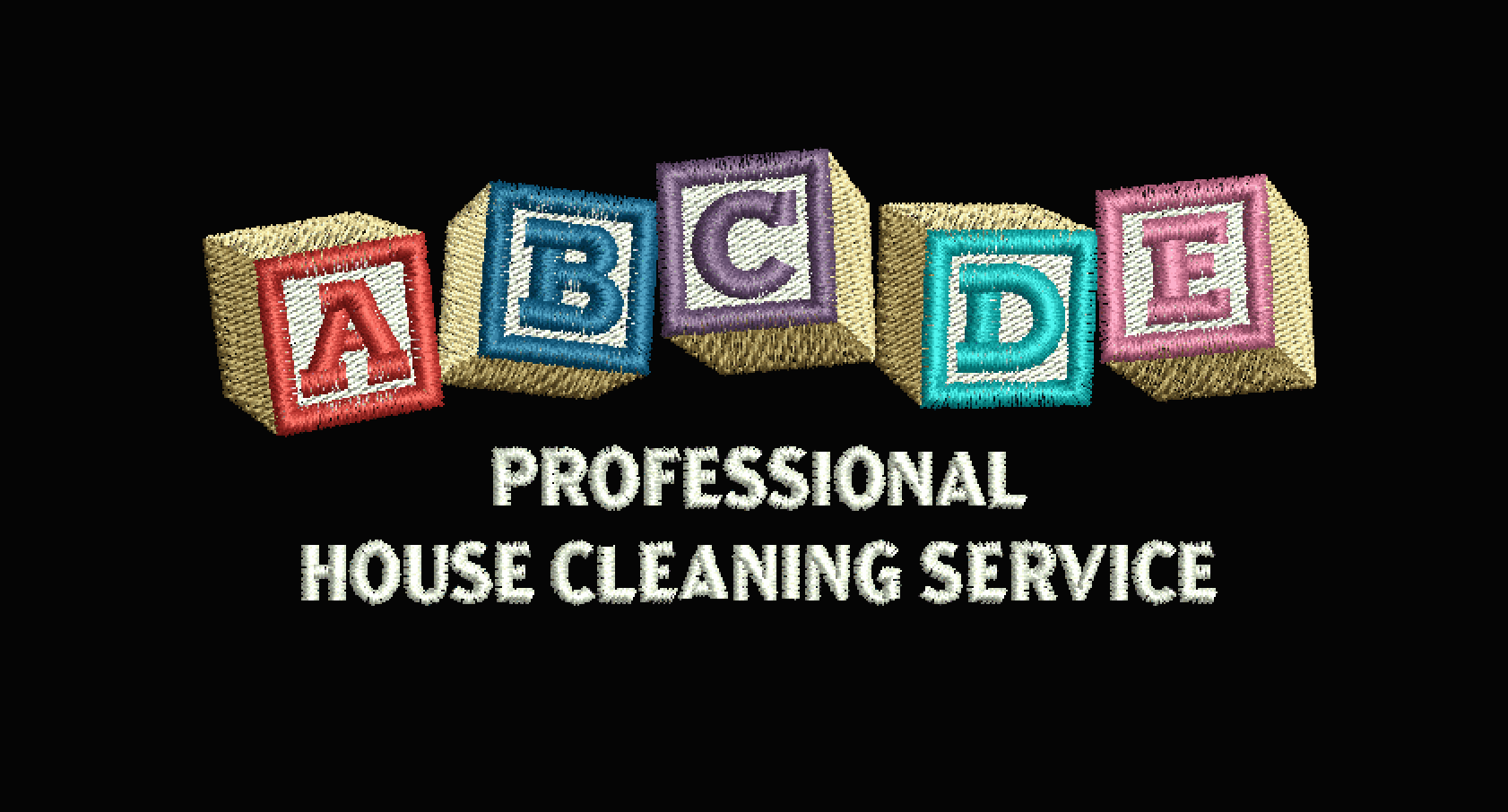 ABCDE Cleaning Embroidery