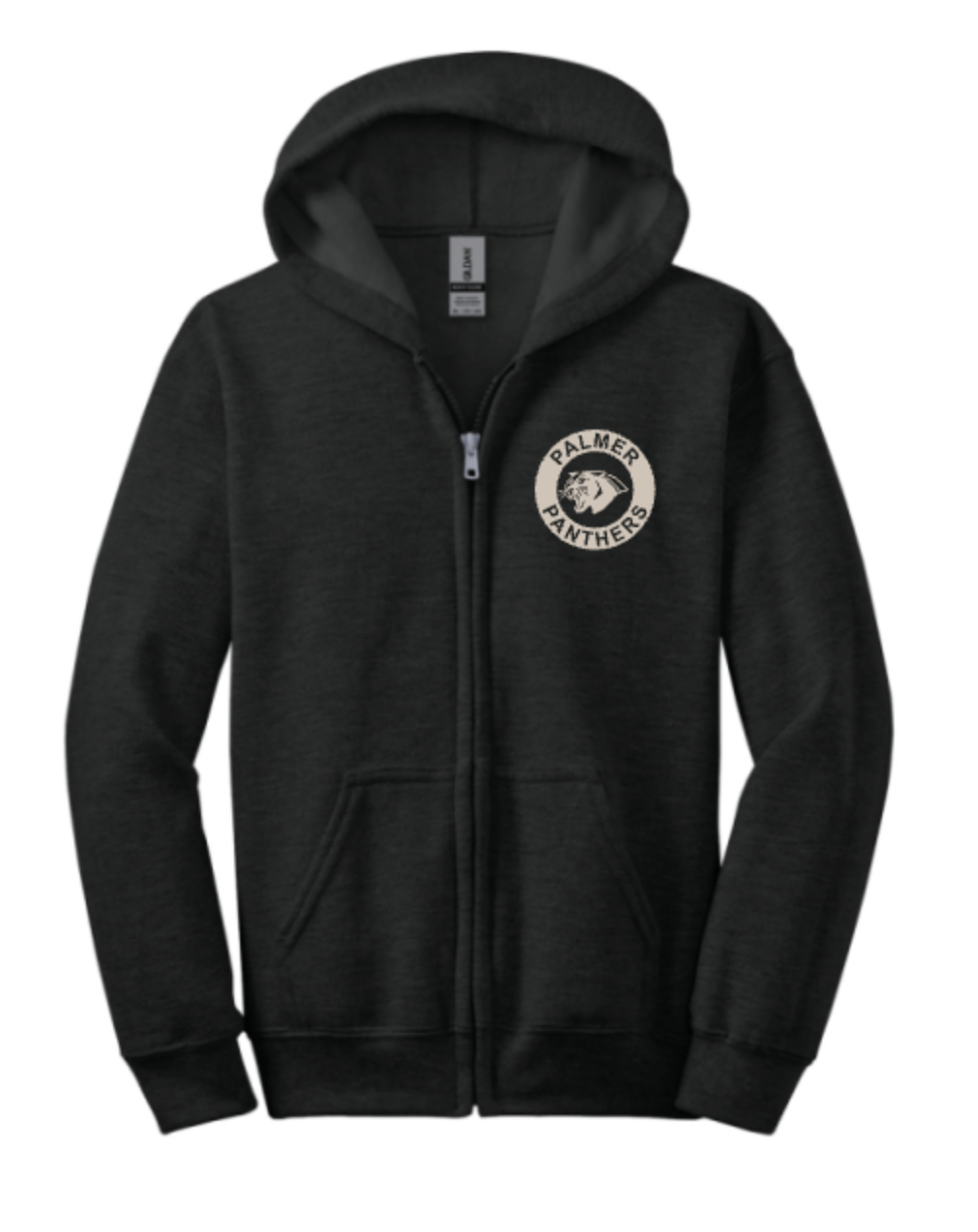 Virginia Palmer Black Zipper Sweatshirt
