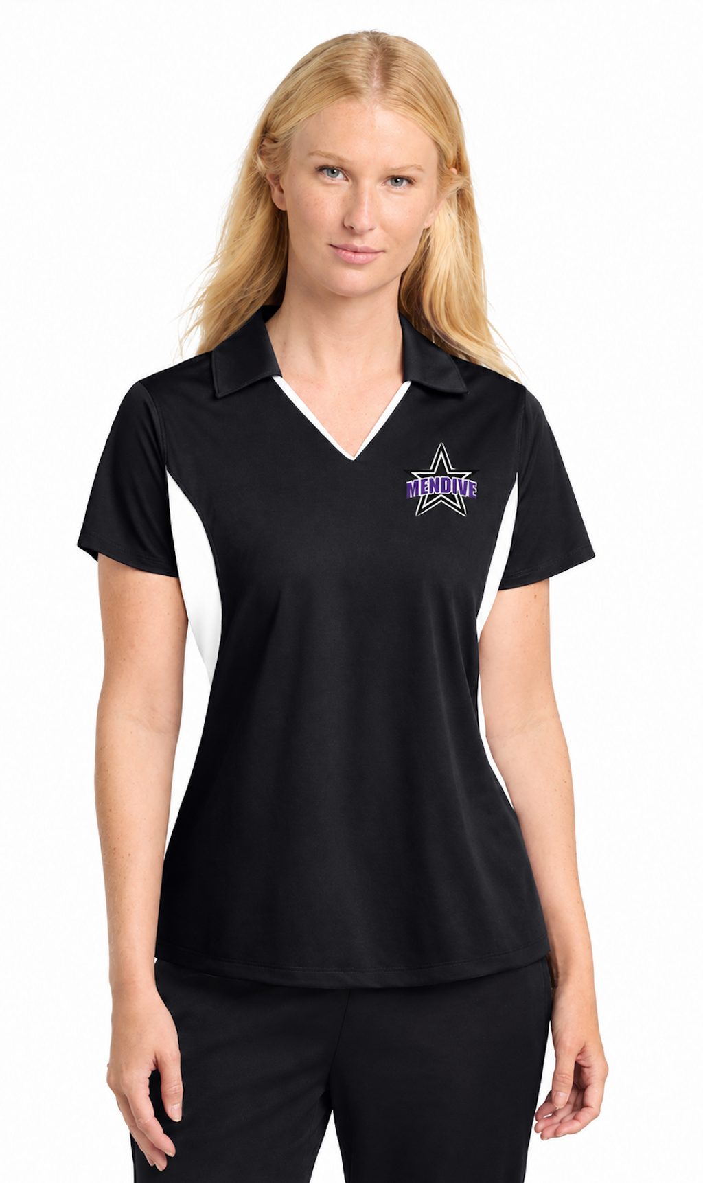 NEW Mendive Female Black and White Polo (Pre-Order)