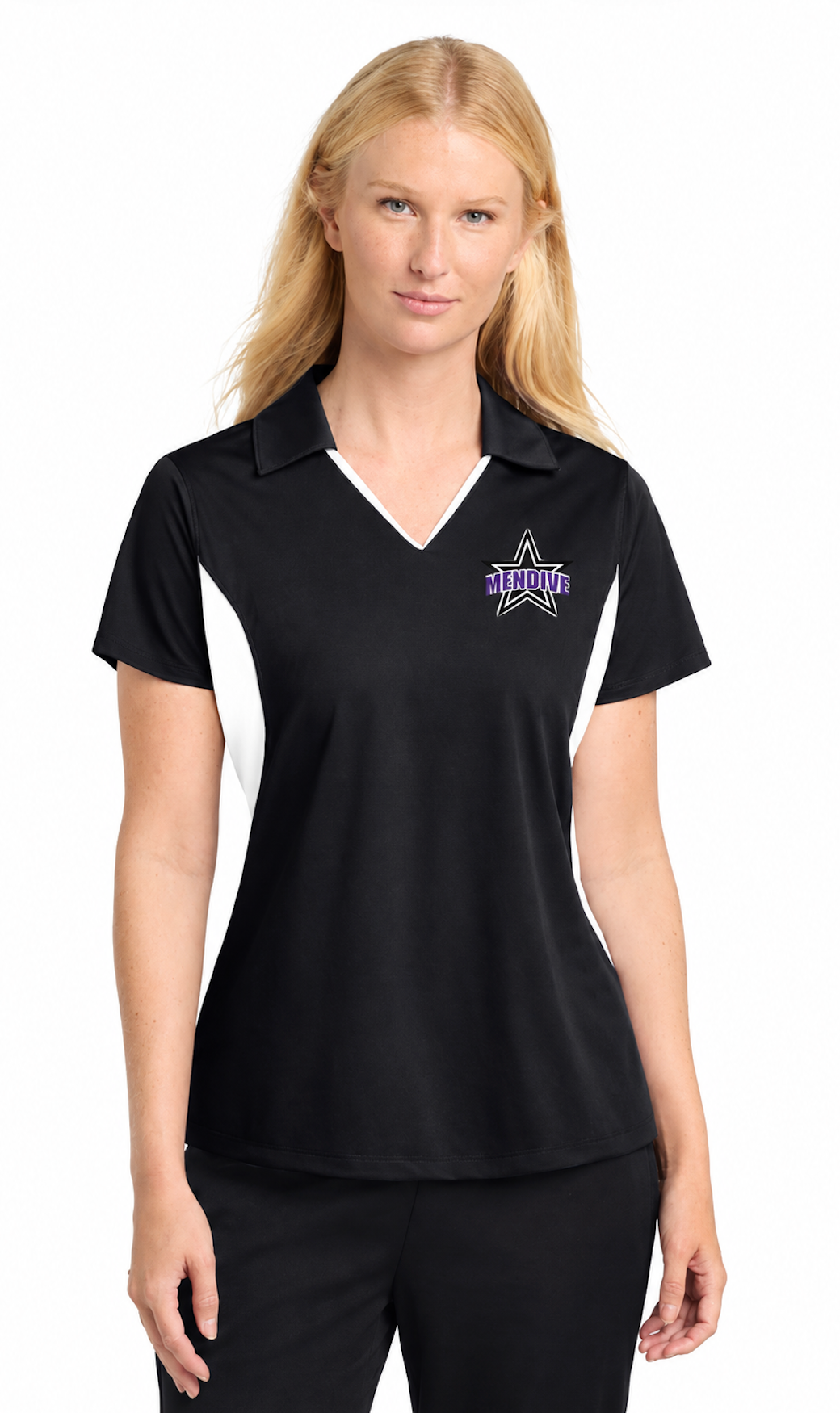 NEW Mendive Female Black and White Polo (Pre-Order)