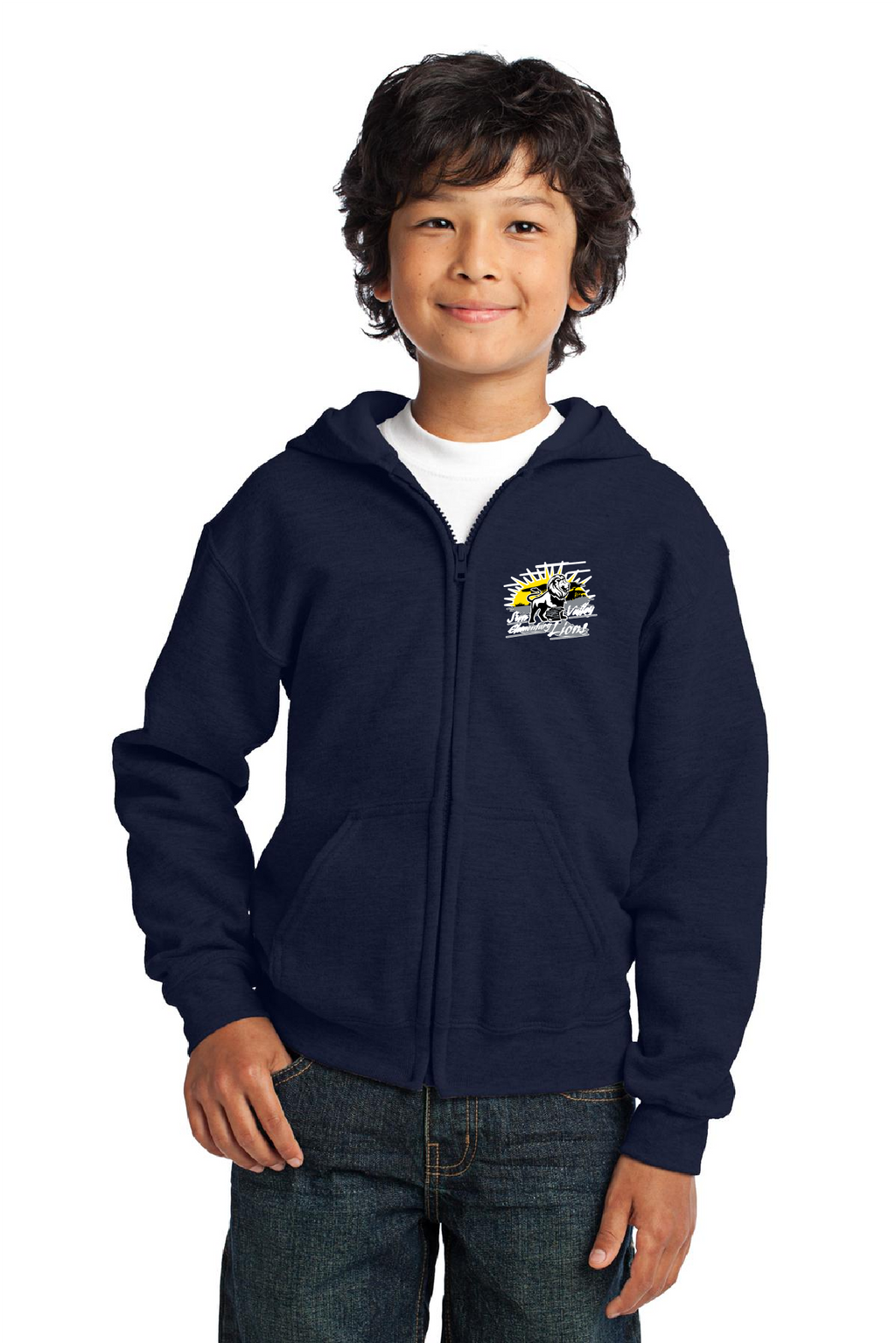 Sun Valley Navy Zipper Sweatshirt
