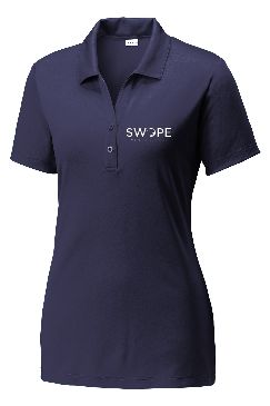 Swope Navy Polyester Polo Female Fit