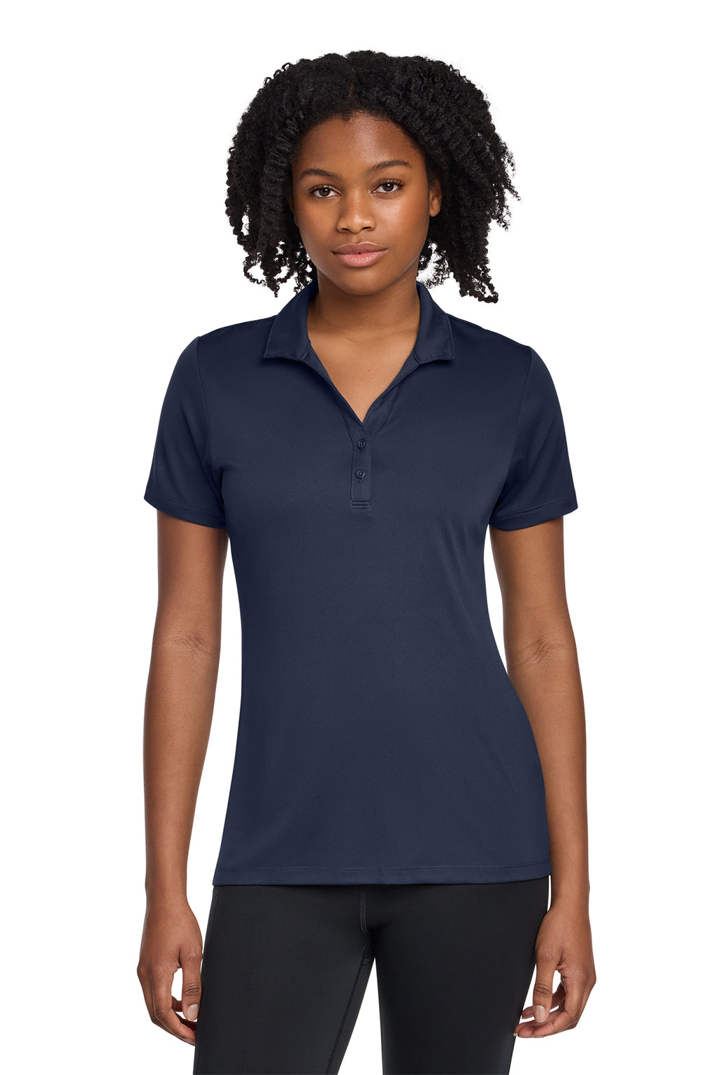 Swope Navy Polyester Polo Female Fit