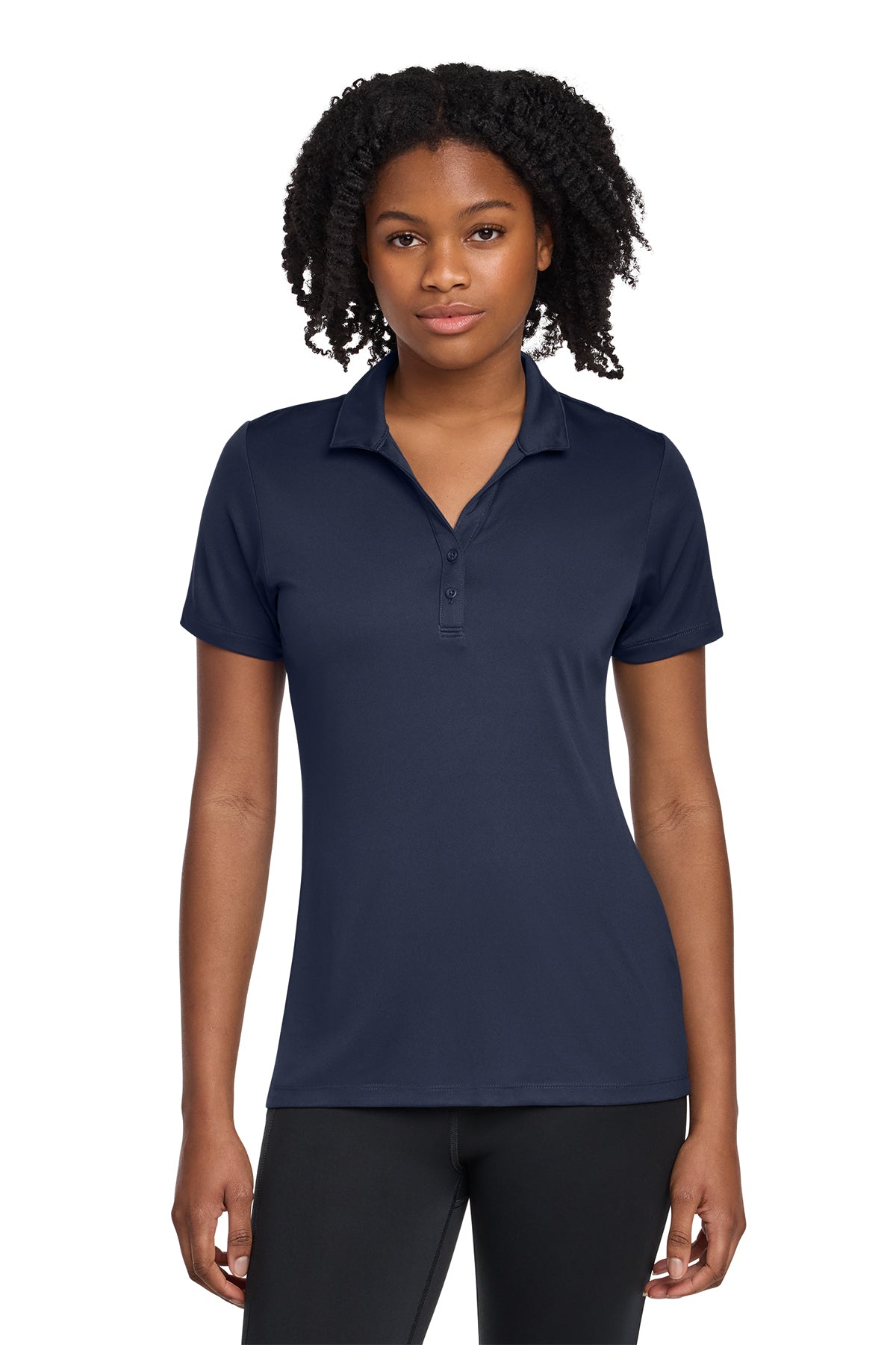 Swope Navy Polyester Polo Female Fit