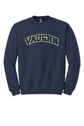 Vaughn Full Front Navy Crewneck