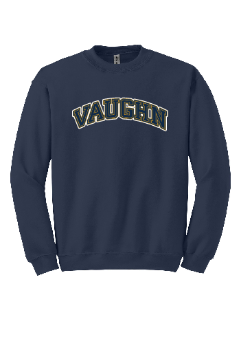 Vaughn Full Front Navy Crewneck