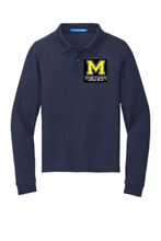 Load image into Gallery viewer, MATER NAVY LONG SLEEVE POLO