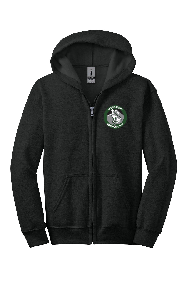 Desert Heights Black Zipper Hood Sweatshirt
