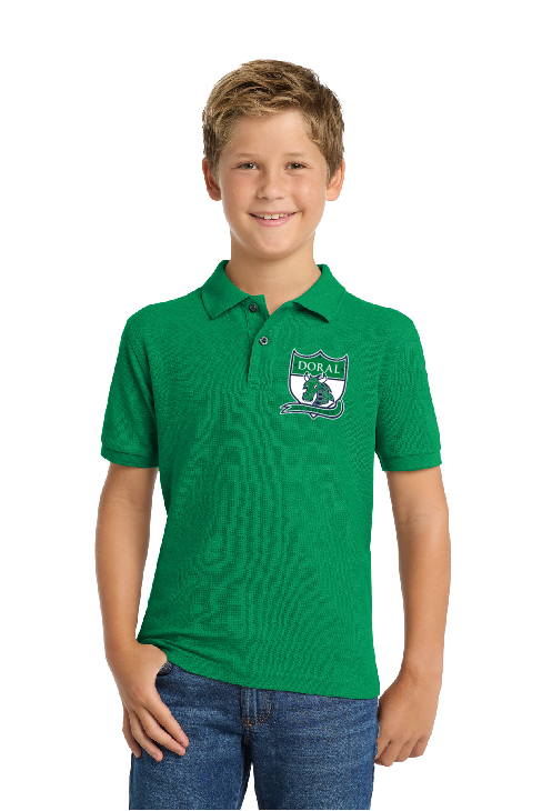 Doral Youth Green Polo