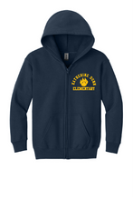 Load image into Gallery viewer, Katherine Dunn Navy Zipper Sweatshirt