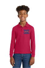 Load image into Gallery viewer, Long Sleeve Red Youth Polo (Blank or Add Logo)