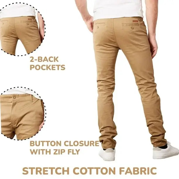Men's Flat Front Uniform Stretch Pant