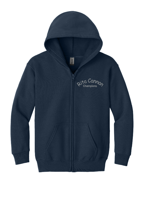 Rita Cannan Navy Zipper Sweatshirt