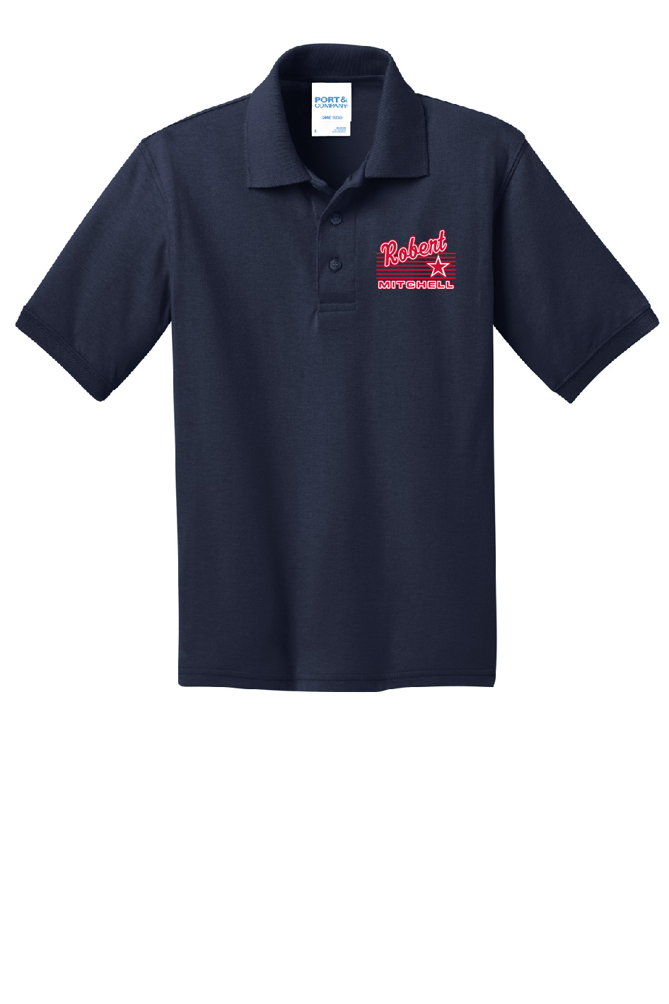 Robert Mitchell Navy Polo