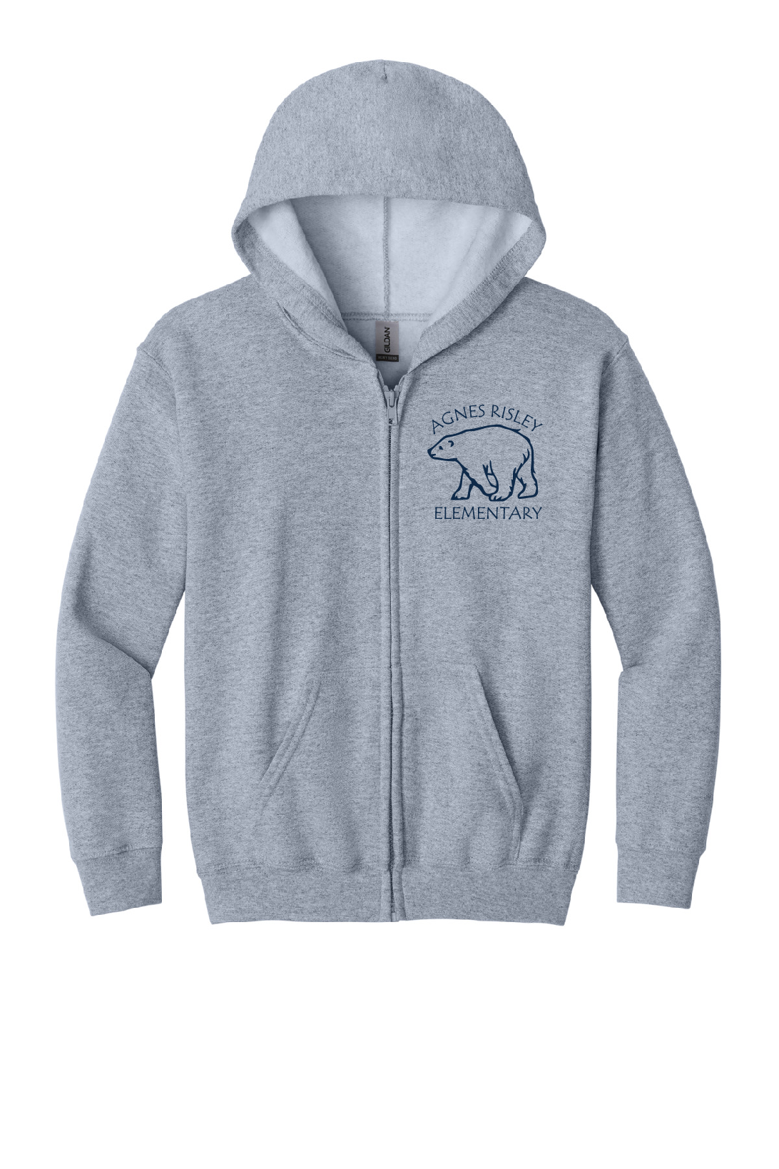 Agnes Risley Grey Zipper Sweatshirt