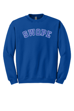 Swope Middle School Royal Crew Blue Letters
