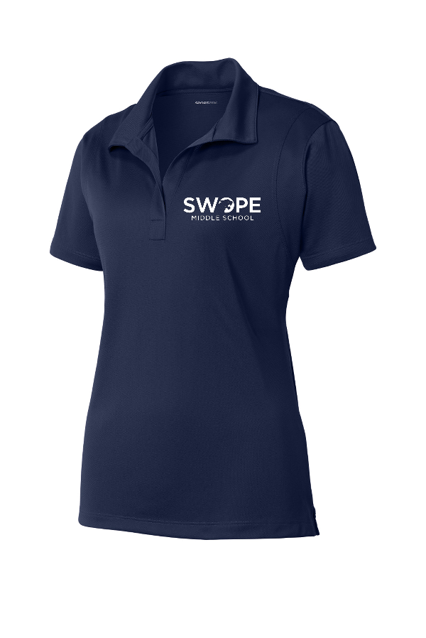 Swope Navy Polyester Polo Female Fit
