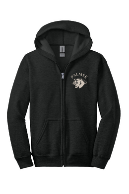 Virginia Palmer Black Zipper Sweatshirt