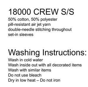 School Uniform Sizing and washing instructions