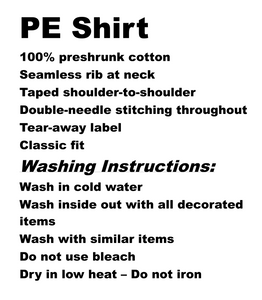 Mendive PE Shirt and washing instructions