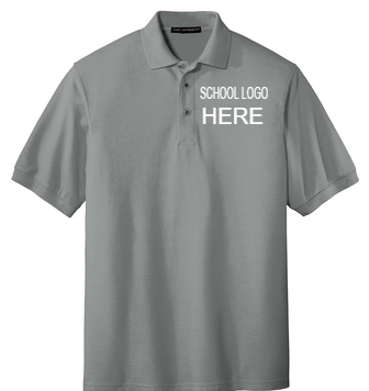 Mendive Cool Grey Male and Youth School Polo
