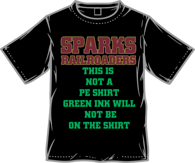 Sparks-Student-Black T-Shirt NOT ALLOWED TO BE USED FOR PE