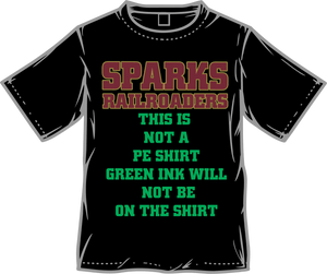 Sparks-Student-Black T-Shirt NOT ALLOWED TO BE USED FOR PE