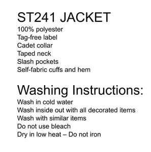 Swope Jacket and washing instructions