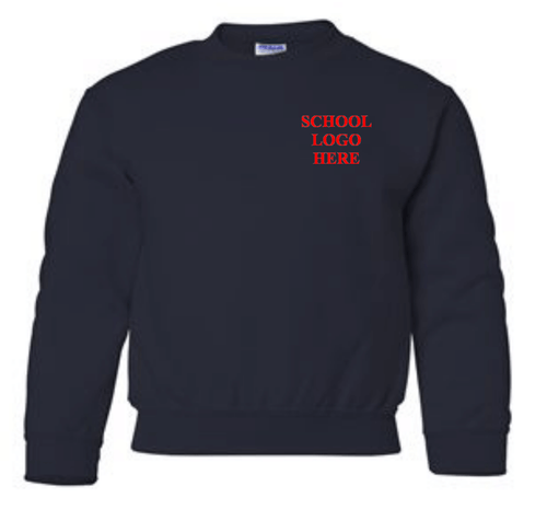 Vaughn Navy Crewneck Sweatshirt