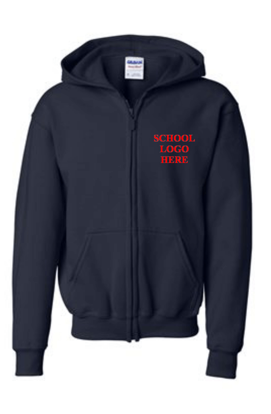 Mount Rose 6-8 Navy Zipper Hood Sweatshirt